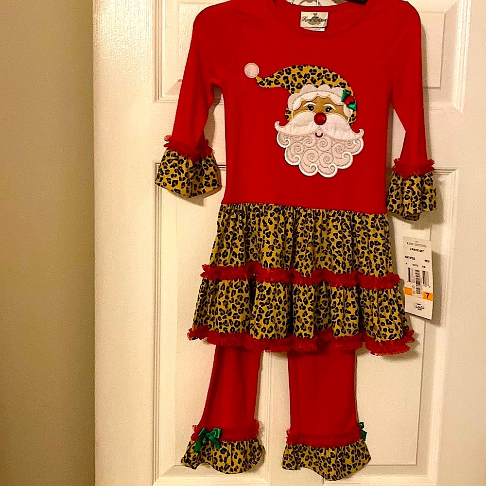 Rare Editions Girls Christmas/Holiday Pajamas/Lounge set size 7.